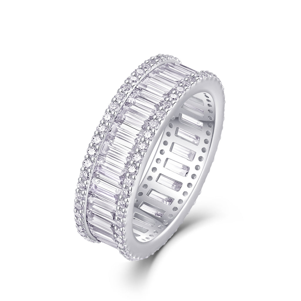 S925 Silver Musical Note Moissanite Ring