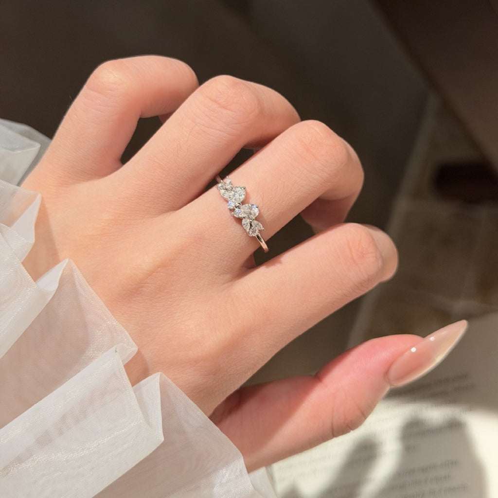 S925 Sterling Silver Moissanite Ring