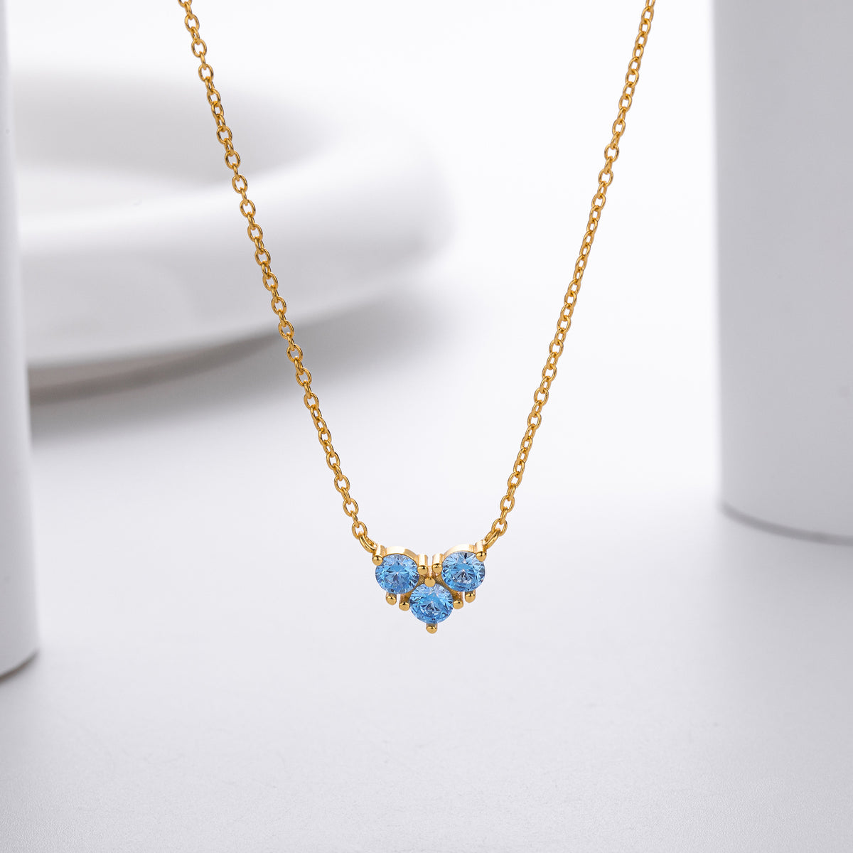 S925 Sterling Silver Niche Design Zirconia Necklace