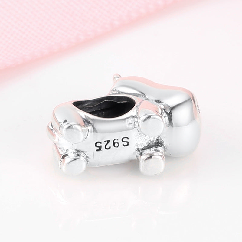 S925 Sterling Silver Hippo Bead Pendant