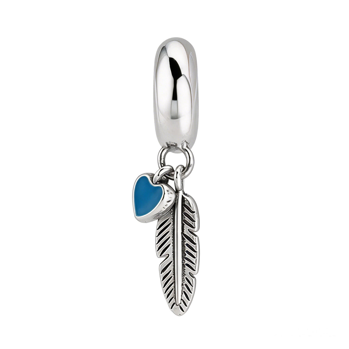 S925 Sterling Silver Feather Pendant