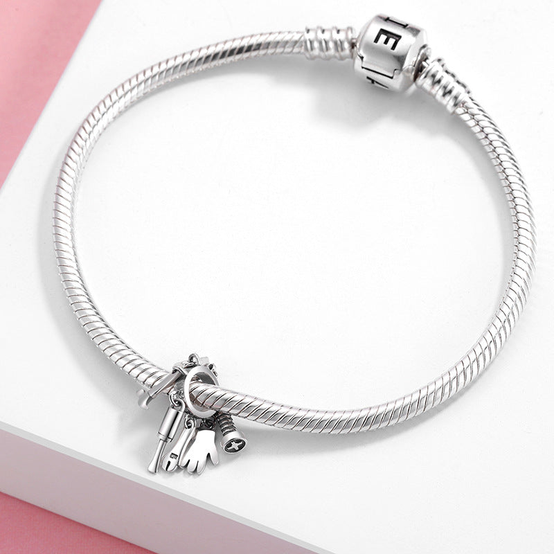 S925 Sterling Silver Daily Life Tool Pendant