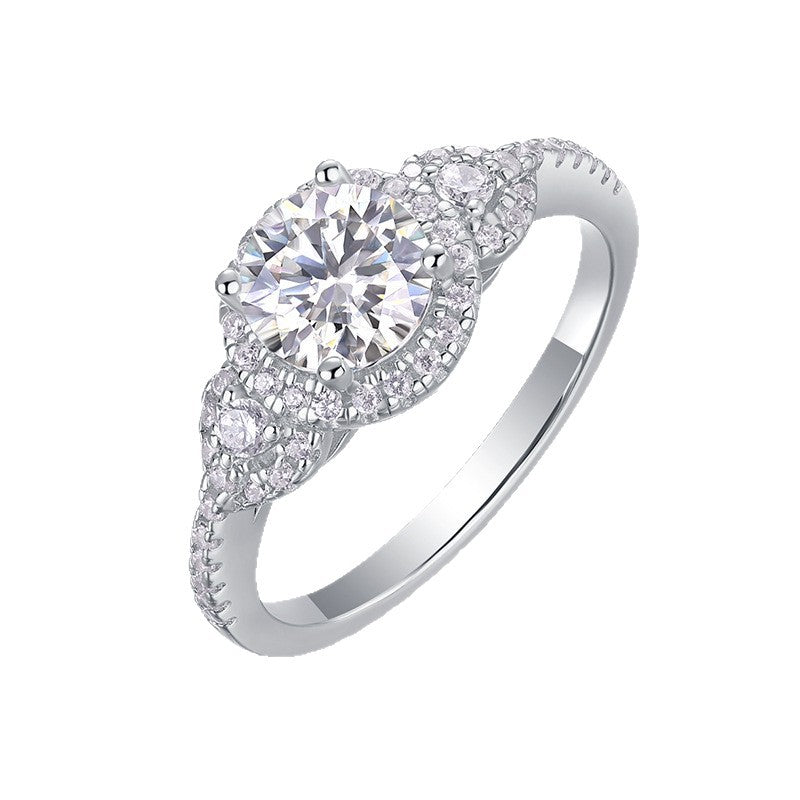 S925 Silver Moissanite Ring