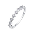 S925 Silver Moissanite Solid Band Ring