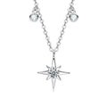 S925 Sterling Silver Moissanite Pendant Hexagram Necklace