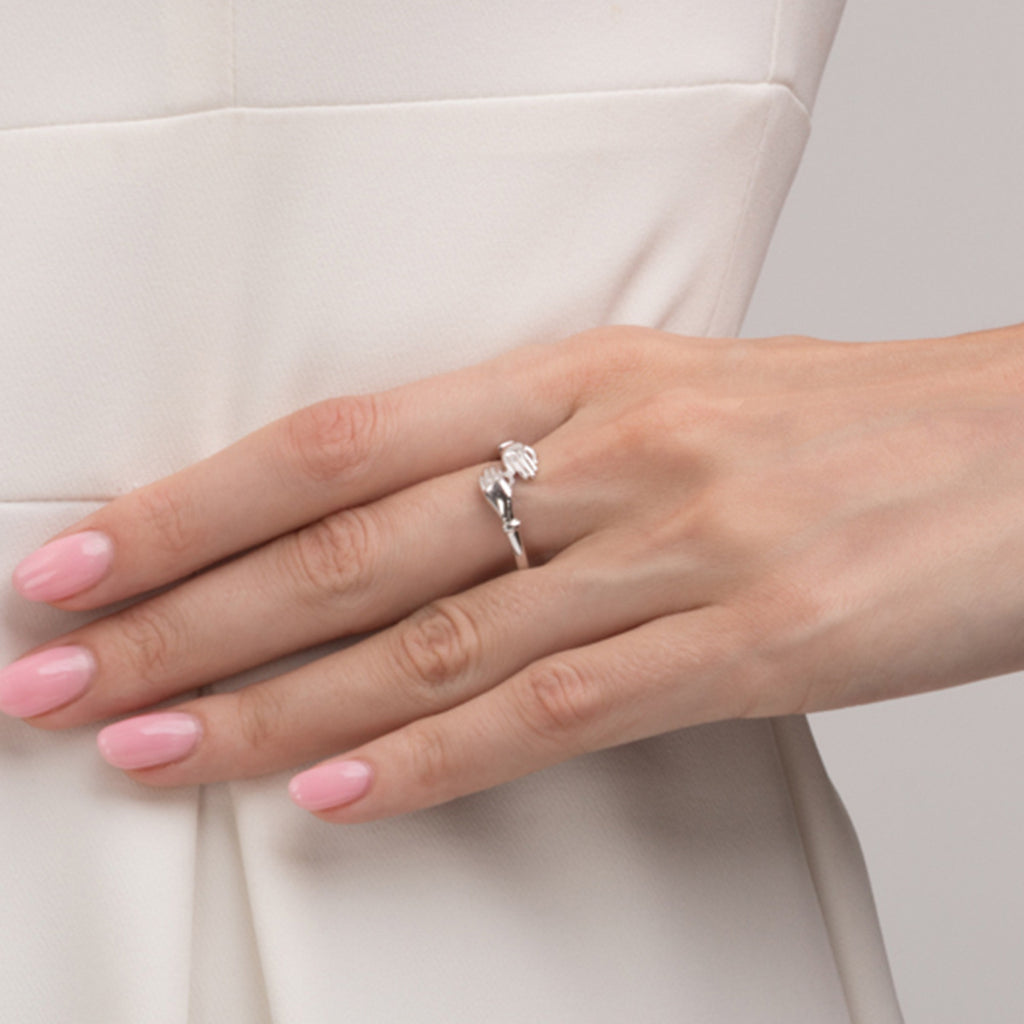 S925 Sterling Silver Halloween Hug-Gesture Ring