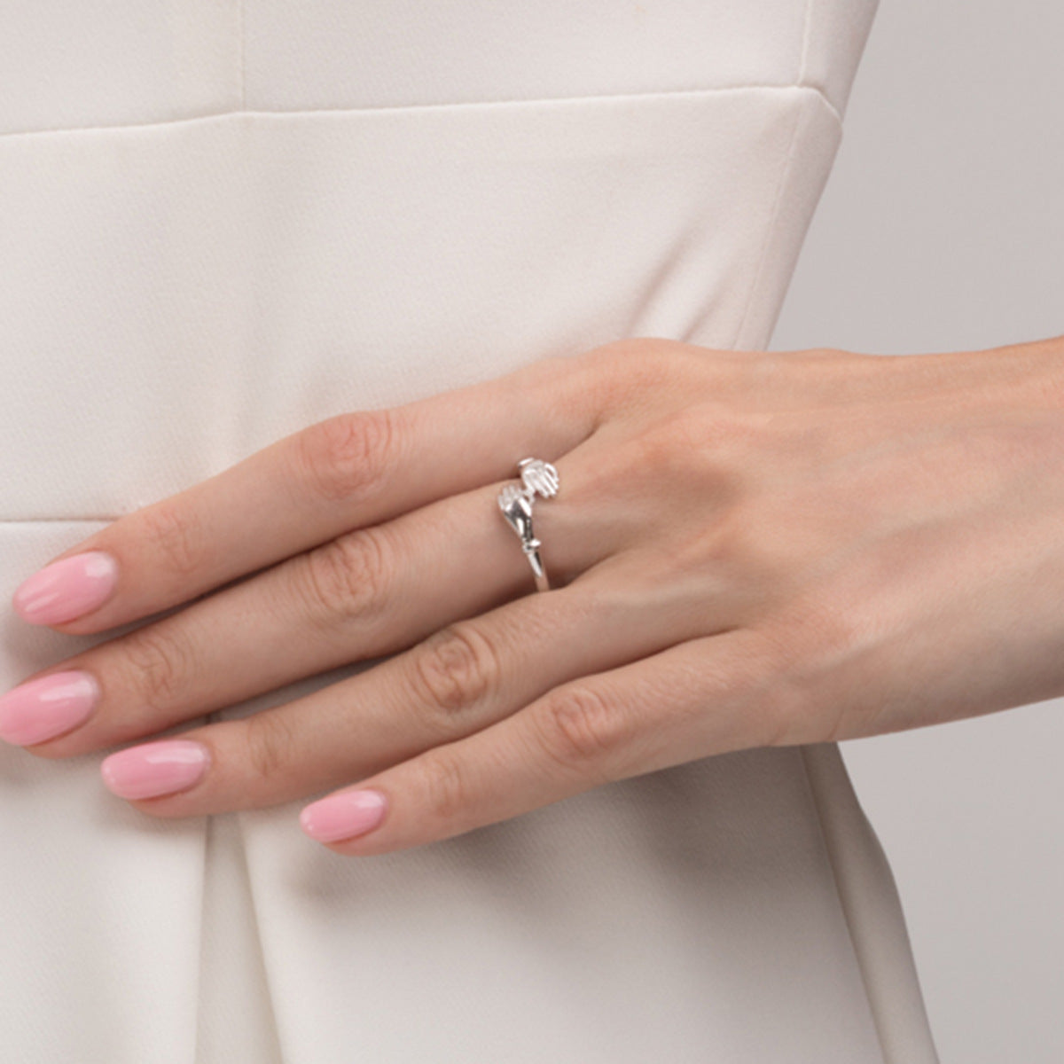 S925 Sterling Silver Halloween Hug-Gesture Ring