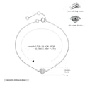 S925 Sterling Silver Zircon Heart Bracelet