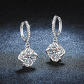 Moissanite  Windmill Style Hoop Earrings -925 Sterling Silver