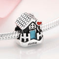S925 Sterling Silver Cozy House Bead Pendant