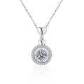 S925 Sterling Silver Moissanite Loving Heart Pendant Necklace