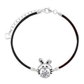 925 Sterling Silver Moissanite Rabbit Couple Bracelet