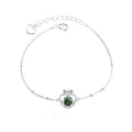 925 Sterling Silver Colored Moissanite Bracelet