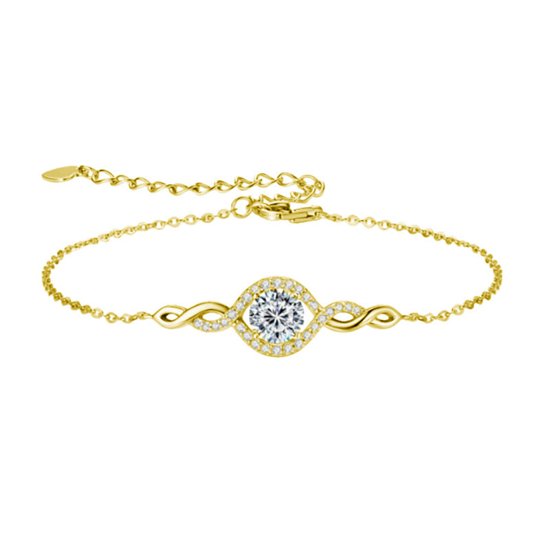 S925 Sterling Silver "Angel's Tear" Moissanite Bracele