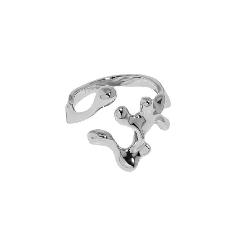 Abstract Liquid Metal Open Ring – image 5