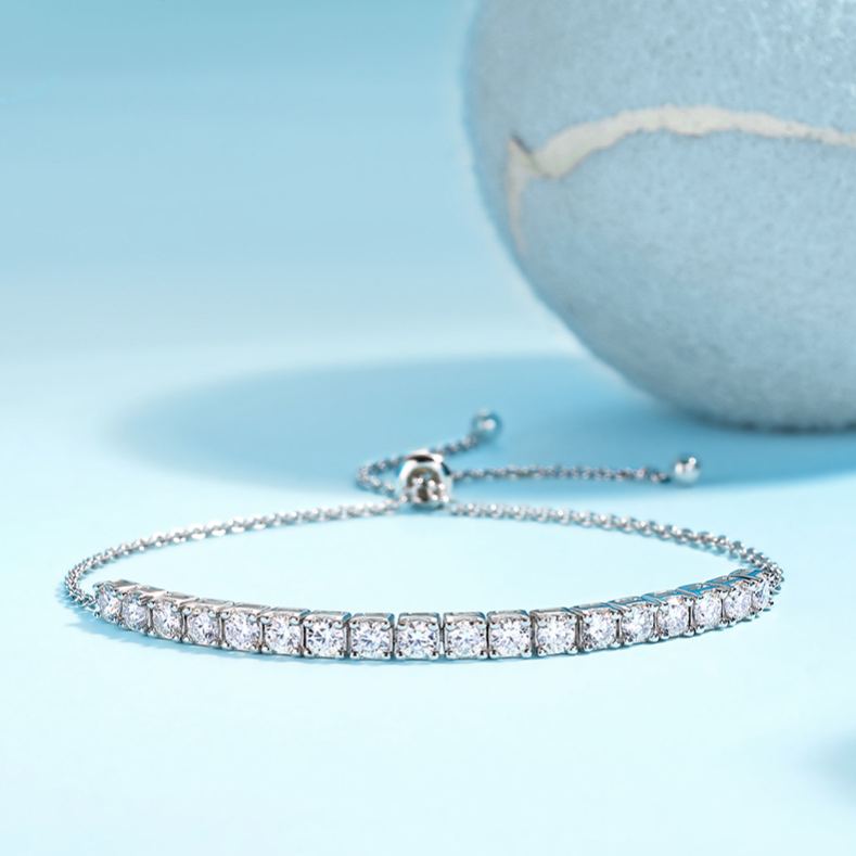 Adjustable Moissanite Tennis Bracelet
