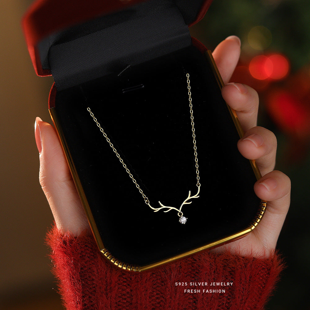 "Always with You" Antler Christmas Necklace – image 6