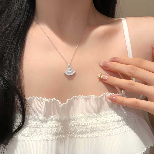 Art Deco Fan Moissanite Necklace – wholesale moissanite jewelry