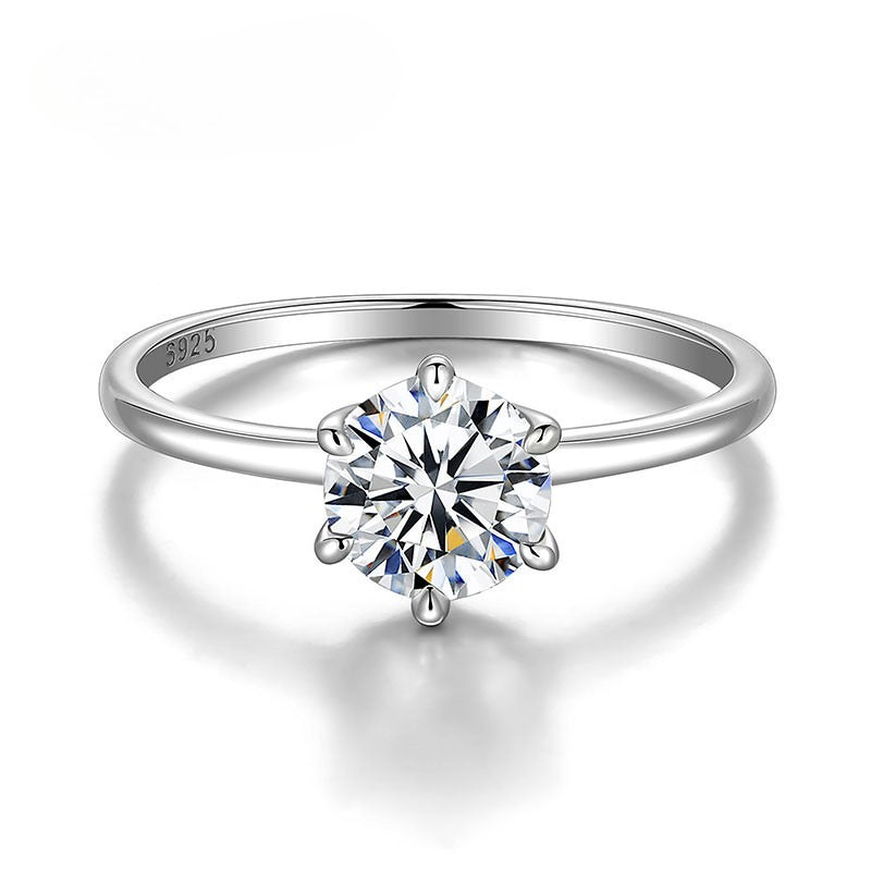 Classic 1ct 6-Prong Moissanite Ring