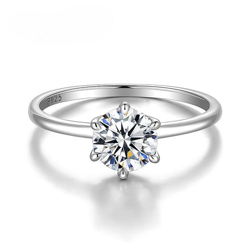 Classic 1ct 6-Prong Moissanite Ring