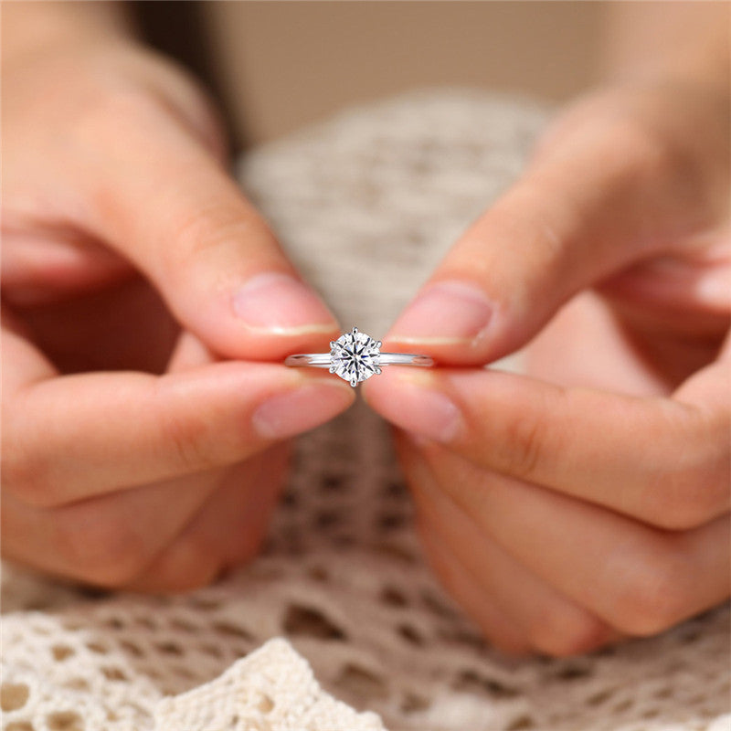 Classic 1ct 6-Prong Moissanite Ring – wholesale moissanite rings
