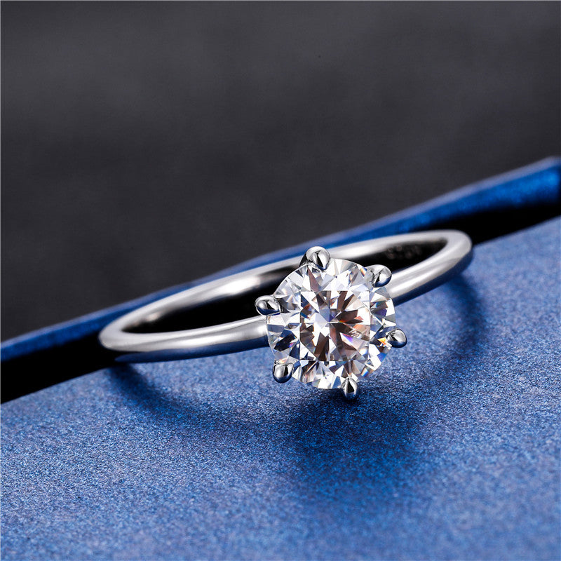 Classic 1ct 6-Prong Moissanite Ring – image 4