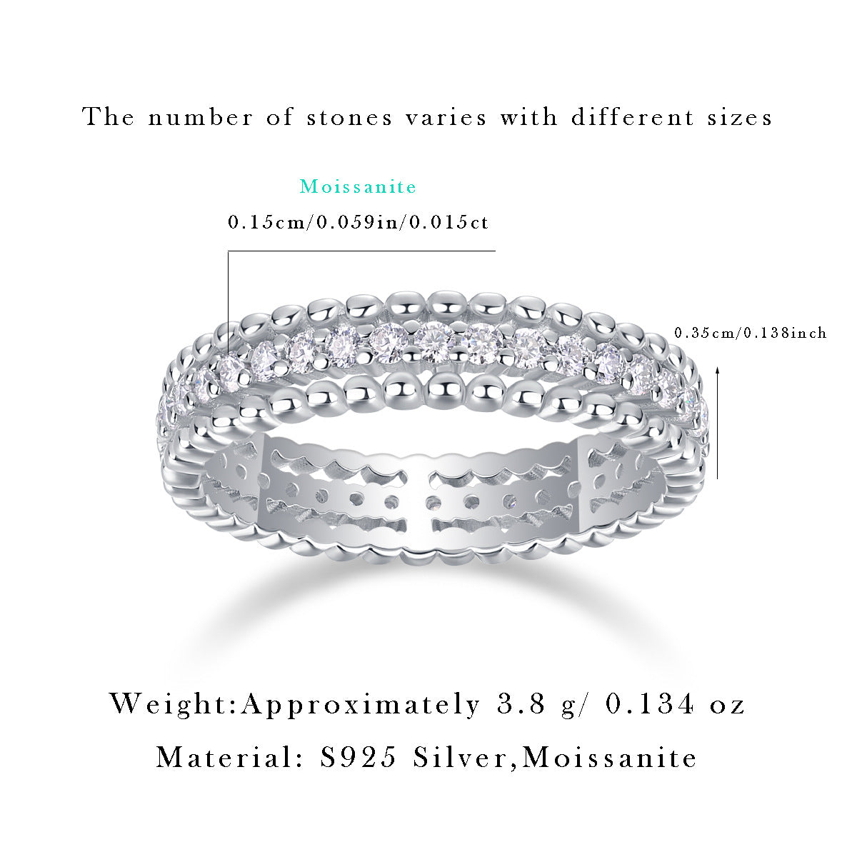 Autumn Stroll Moissanite Closed-Band Ring – image 4