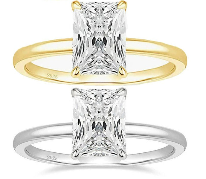 925 Silver Plain Ring Set with 3 Carat Silver Ring