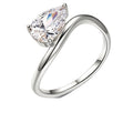 S925 sterling silver drop Mosanite engagement ring