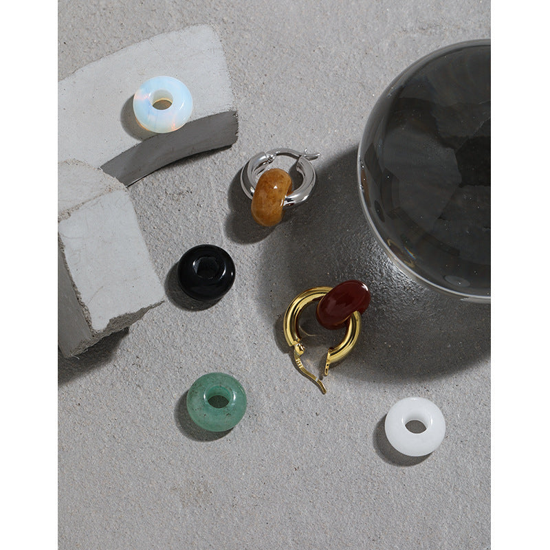 Modern Chunky Bead Hoop Earrings – earring hoops in bulk