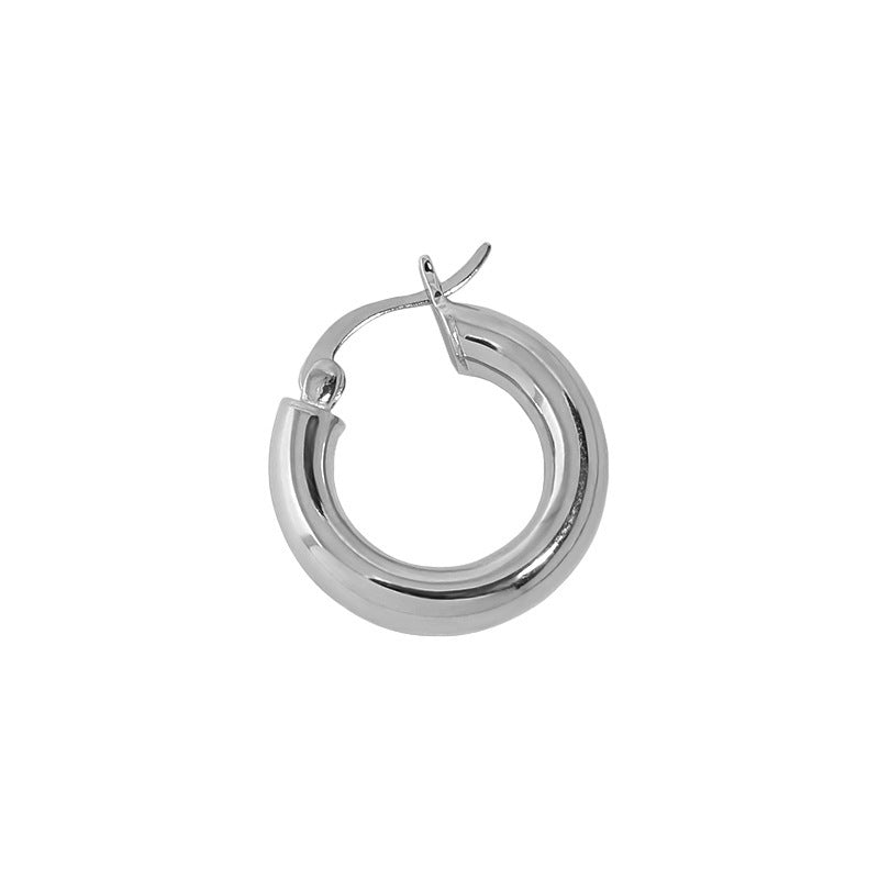 Modern Chunky Bead Hoop Earrings – image 6