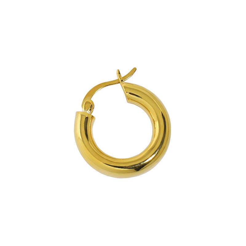 Modern Chunky Bead Hoop Earrings – image 7
