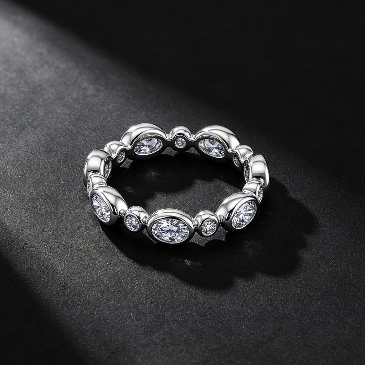 Oval Round Lab Grown Diamond Bezel Band – fine jewellery wholesale