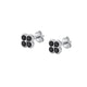 Stud earrings-Rhodium Plated