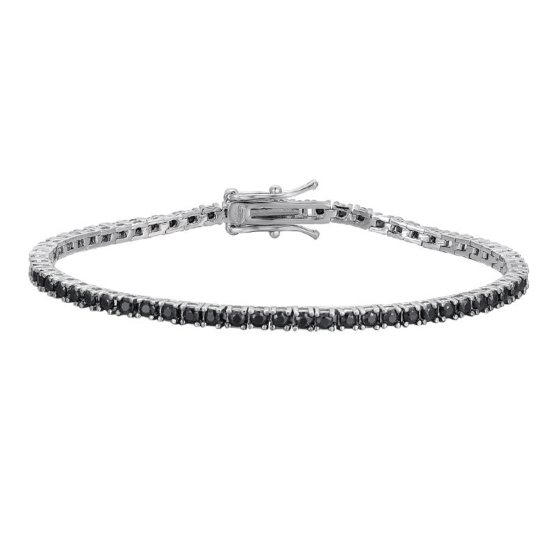 Black Moissanite Tennis Chain