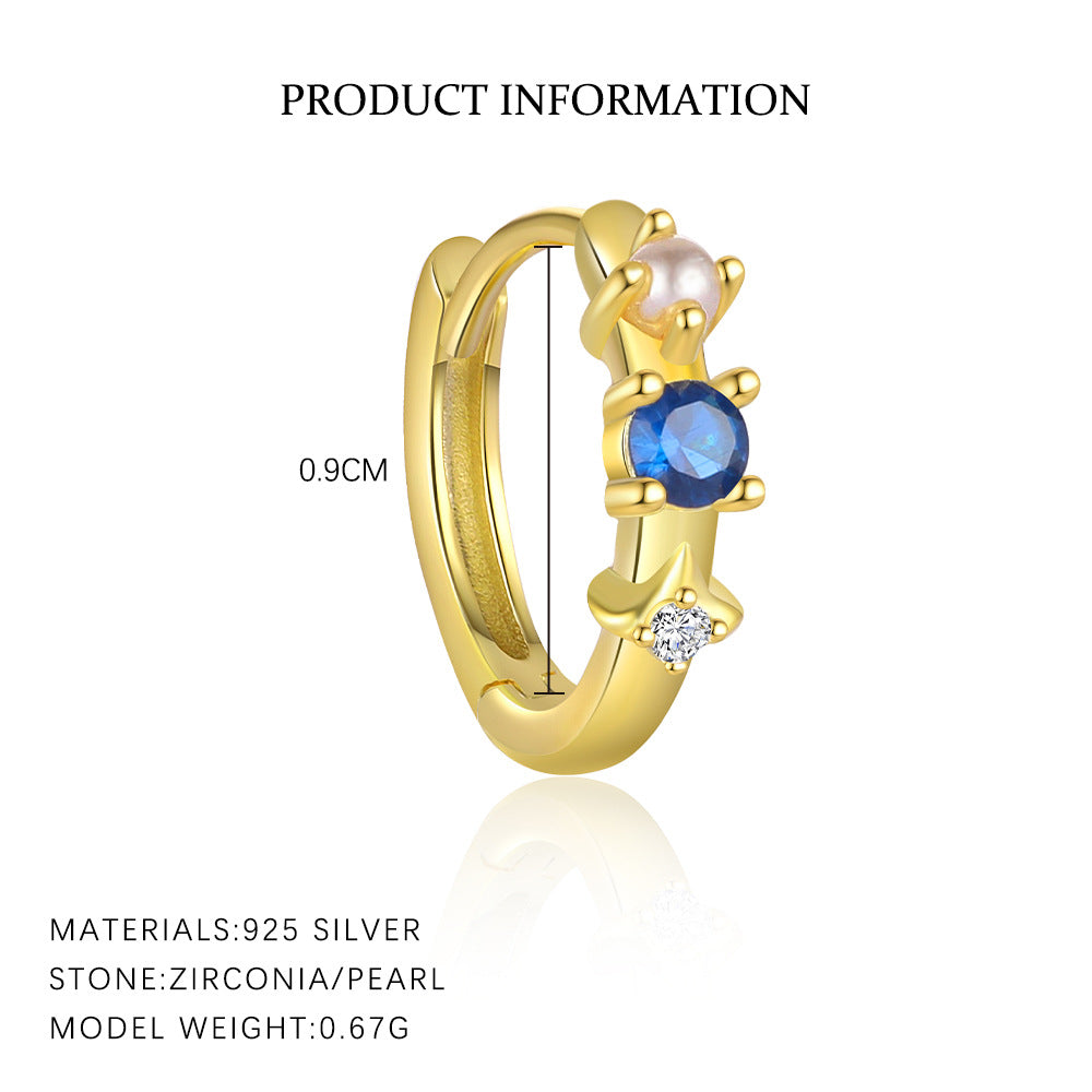 Blue Zircon Stud Earring Set – image 5