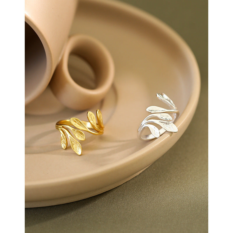 Botanical Leaf Wrap Ring – wholesale silver rings