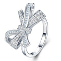 Bow-Knot T-Square Moissanite Ring – detail view 3