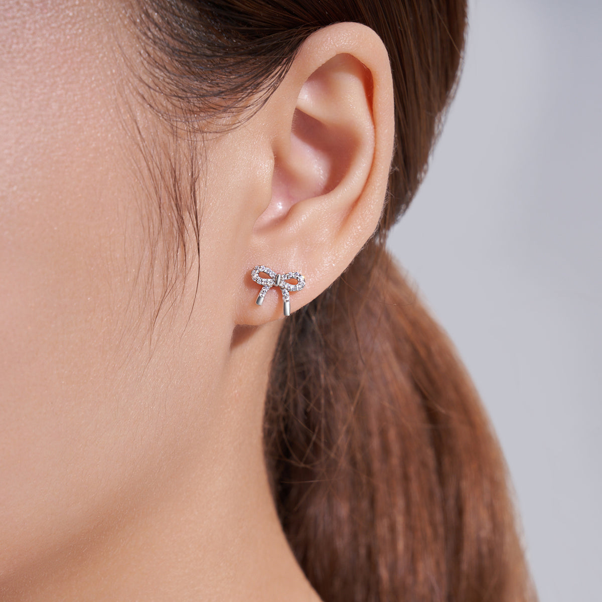 Bow Moissanite Stud Earrings – wholesale moissanite jewelry