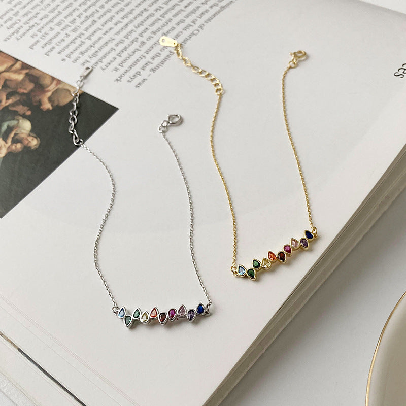 Bracelet Set with Colorful Zirconia
