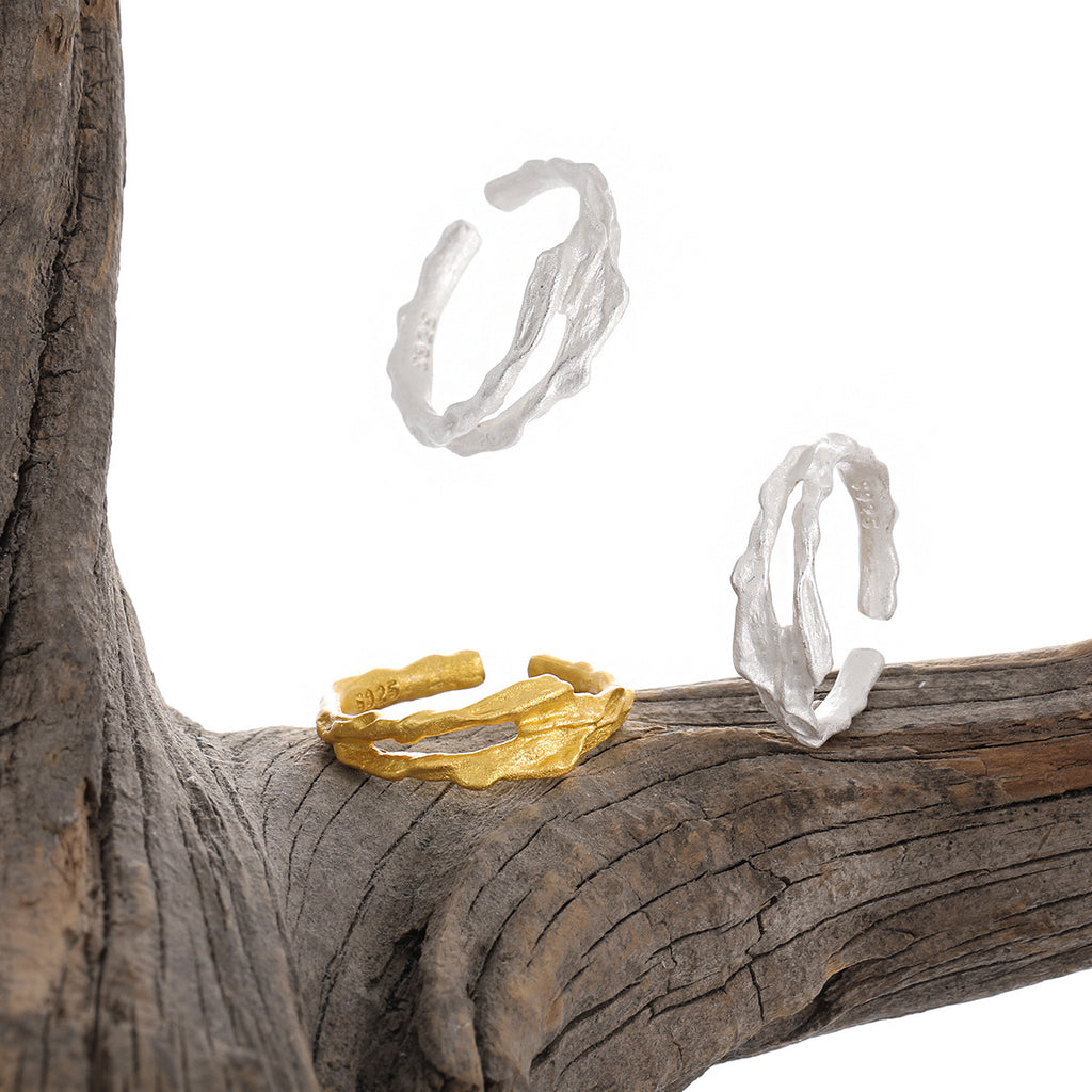 Matte Double Branch Openwork Ring – openwork ring