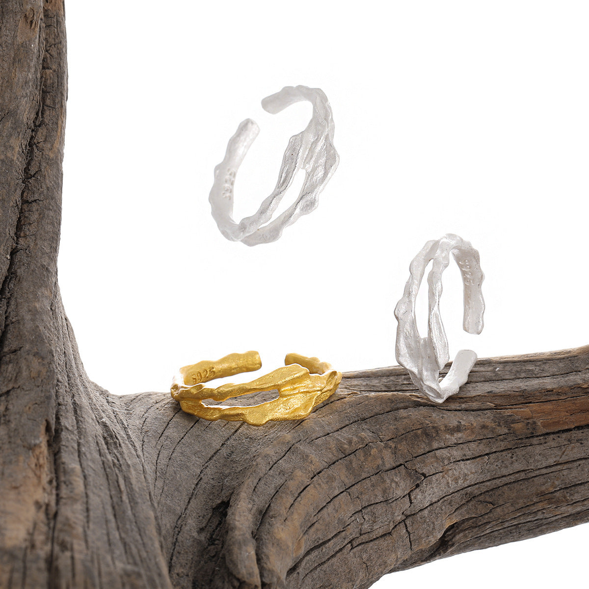 Matte Double Branch Openwork Ring – openwork ring