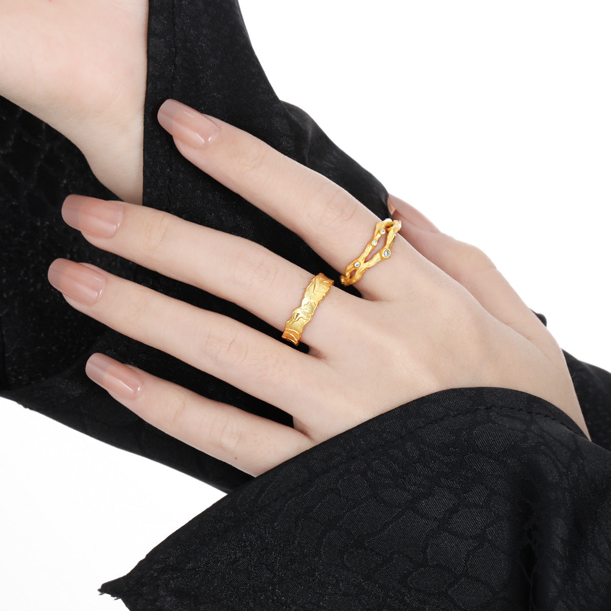 Organic Branch Stone-Set Open Ring – image 4
