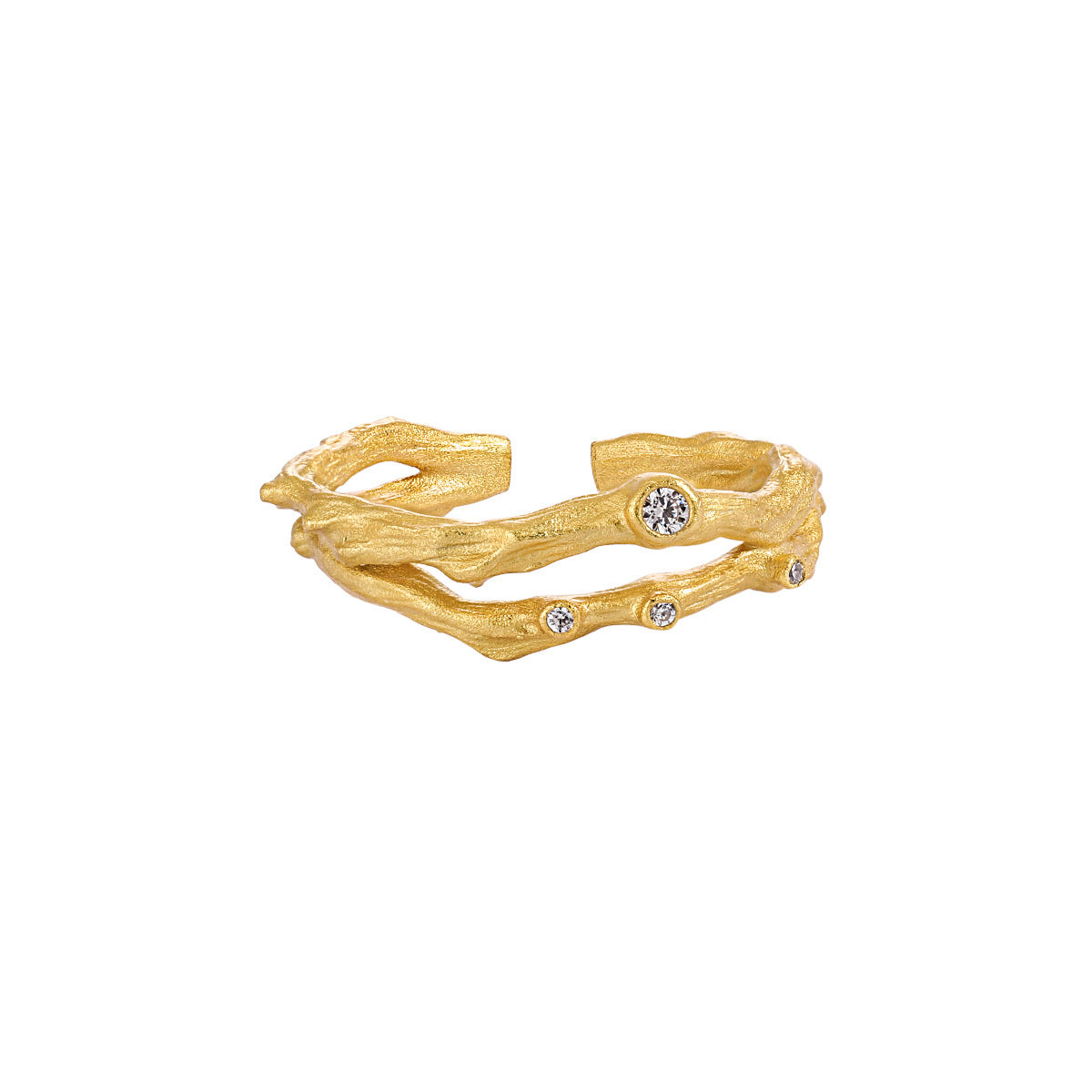 Organic Branch Stone-Set Open Ring – image 6