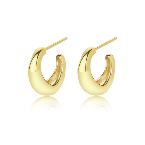C-Shaped Stud Earrings