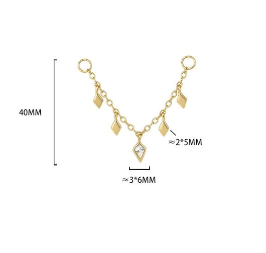 Chain Ear Bridge with Zirconia (Ear Tips Not Included) – image 9