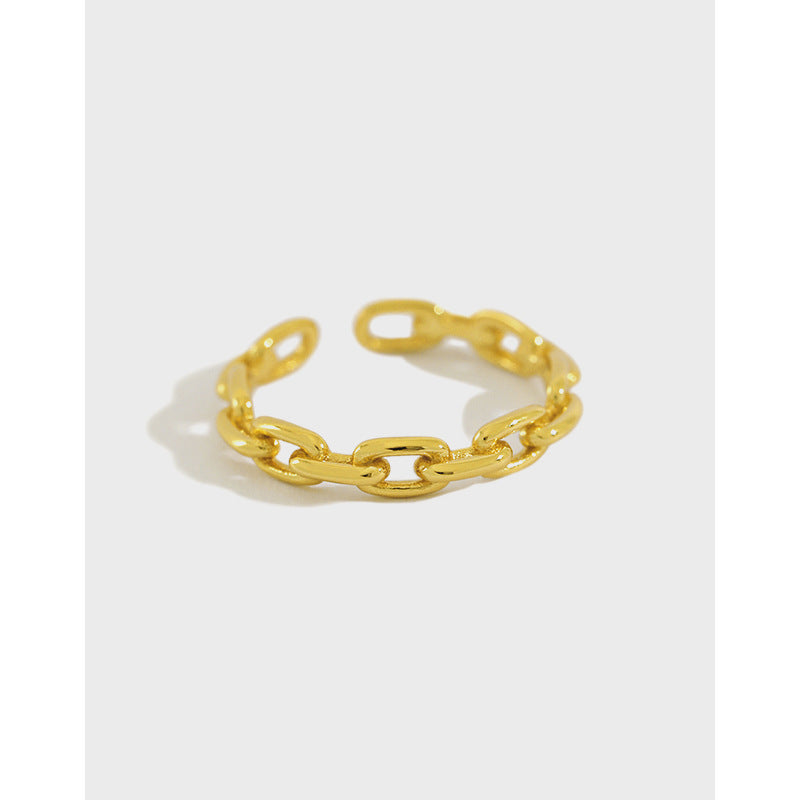Classic Oval Chain Link Open Ring