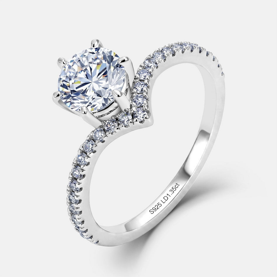 Round Lab Grown Diamond Chevron Ring – fine jewellery wholesale