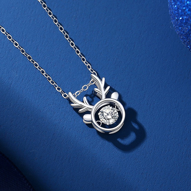 Christmas Reindeer Antler Collarbone Necklace