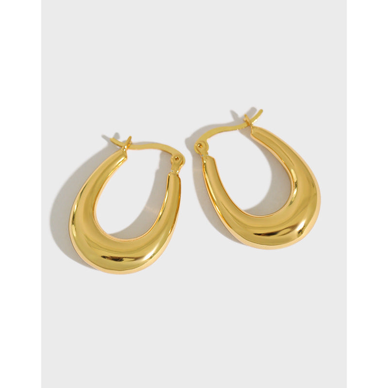 Chunky Teardrop Hoop Earrings